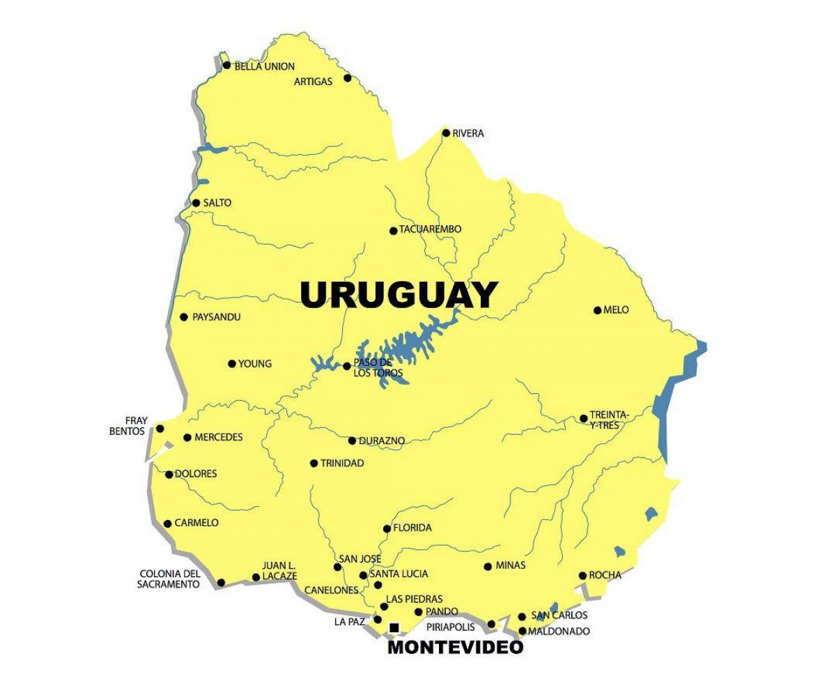 מפה של אורוגוואי הנהר.