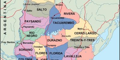 מפה של אורוגוואי מלדונאדו